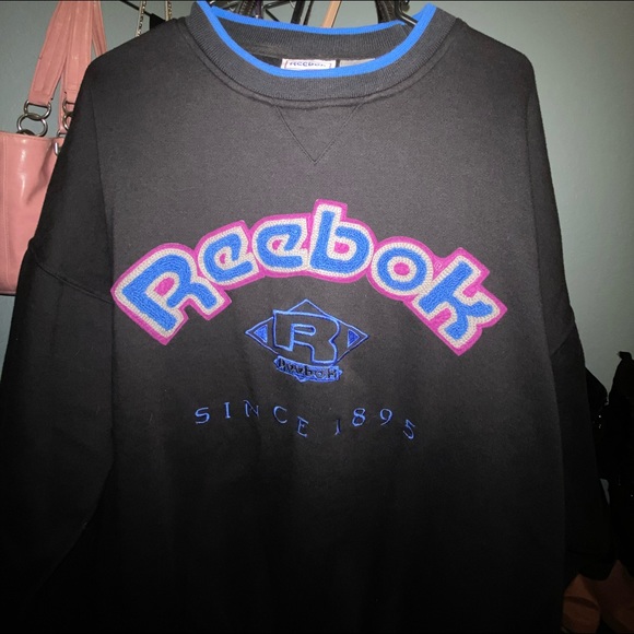 Reebok Other - Vintage Reebok Crewneck Black/Blue/Purple Size L